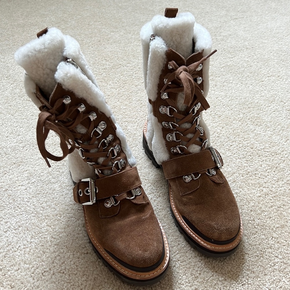 COPY - Sigerson Morrison suede & shearling boots, size 7. Great condition!